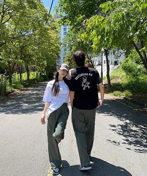 NOWLE(ノウル)の「【NOWLE】ゆるかわ スケートボード KID プリント 半袖 Tシャツ(Tシャツ/カットソー・メンズ・ブラック/ホワイト・X-LARGE/LARGE/MEDIUM)」の22枚目の写真