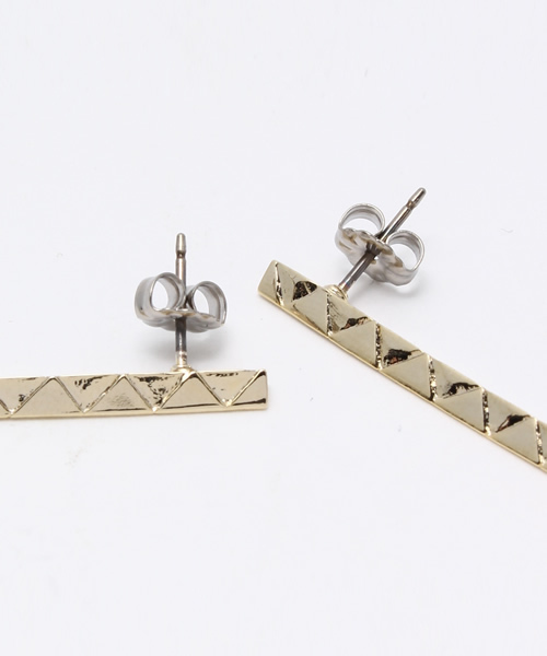 SCALA(スカラ)の「【SCALA/スカラ】T-POLE ピアス/made in JAPAN(日本製)(ピアス(両耳用)・レディース・アンティークシルバー/ゴールド系その他/アンティークゴールド・FREE)」の5枚目の写真