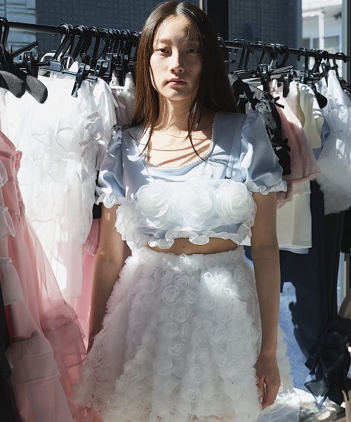 PAIN（ペイン）の「オーガンジーローズビスチェ（Tシャツ/カットソー・レディース・ピンク/ホワイト/ブラック・FREE）」の17枚目の写真