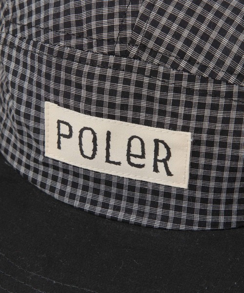 POLeR（ポーラー）の「【POLeR/ポーラー】ミニチェック柄/5パネルジェットキャップ（キャップ・メンズ・ダークグレー/キャメル・FREE）」の12枚目の写真
