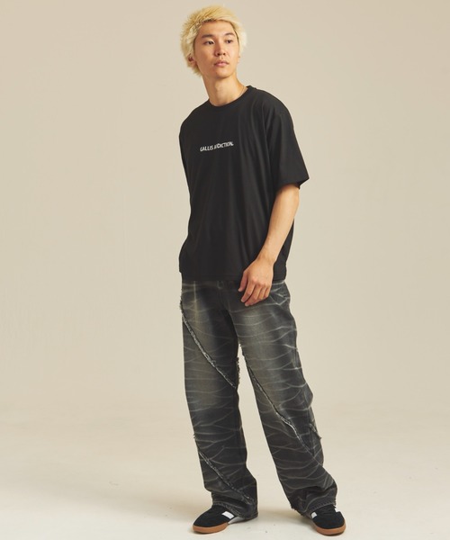 JACKROSE（ジャックローズ）の「JE-SELECT-ナナメ切替・ブラスト加工/デニムパンツ（デニムパンツ・メンズ・ブラック系/インディゴブルー・S/M/L）」の17枚目の写真