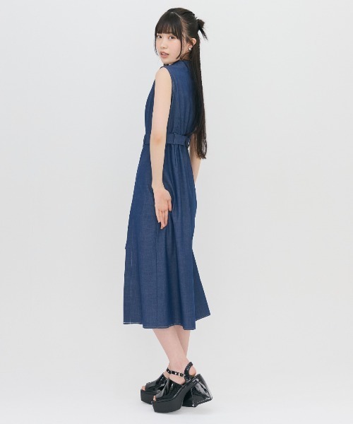 REDYAZEL（レディアゼル）の「イレヘムシャツワンピース（ワンピース・レディース・ネイビー/ブルー/ブラック系その他・FREE）」の14枚目の写真