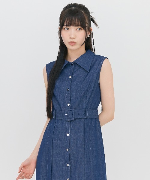 REDYAZEL（レディアゼル）の「イレヘムシャツワンピース（ワンピース・レディース・ネイビー/ブルー/ブラック系その他・FREE）」の16枚目の写真