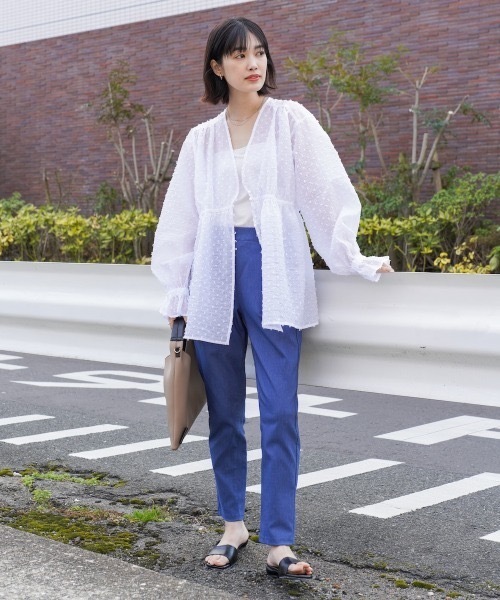 Bou Jeloud（ブージュルード）の「【接触冷感／UVカット】UV/COOL HAKIYASE+（その他パンツ・レディース・パープル/インディゴブルー/オフホワイト/カーキ/ブラック・X-LARGE/LARGE/MEDIUM/SMALL）」の14枚目の写真