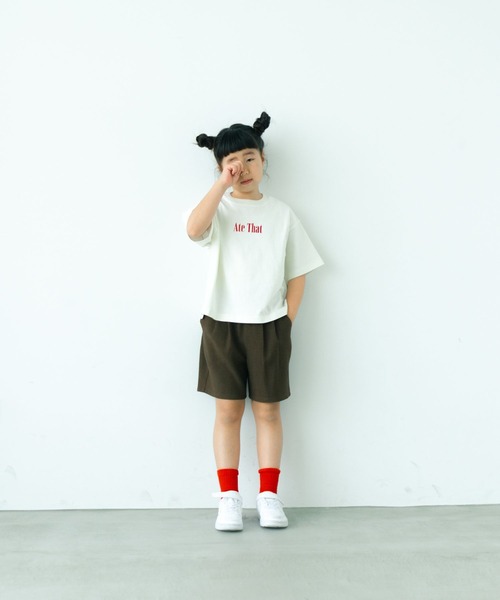 LOWRYS FARM(ローリーズファーム)の「ホップサックタックショートパンツ 320542(その他パンツ・キッズ・チャコールグレー/ダークブラウン/チェック・110cm/120cm/130cm/140cm/150cm)」の14枚目の写真