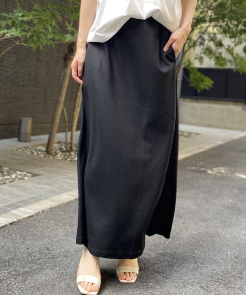 PROTAGONISTA（プロタゴニスタ）の「【PROTAGONISTA/プロタゴニスタ】ロングスカート（スカート・レディース・ブラック・フリー）」の3枚目の写真
