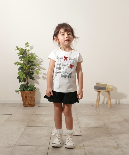 Rora（ローラ）の「チェリーポップ T（Tシャツ/カットソー・キッズ・チャコールグレー/レッド・110cm/120cm/130cm/140cm/150cm）」の11枚目の写真