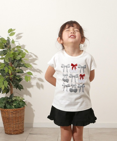 Rora（ローラ）の「チェリーポップ T（Tシャツ/カットソー・キッズ・チャコールグレー/レッド・110cm/120cm/130cm/140cm/150cm）」の12枚目の写真