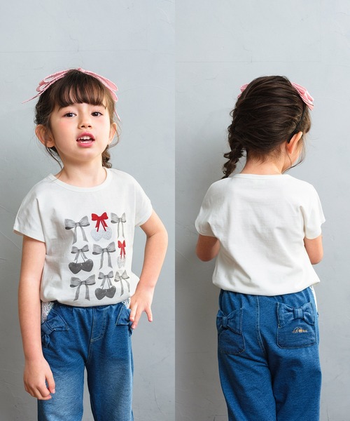 Rora（ローラ）の「チェリーポップ T（Tシャツ/カットソー・キッズ・チャコールグレー/レッド・110cm/120cm/130cm/140cm/150cm）」の14枚目の写真