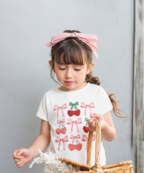 Rora（ローラ）の「チェリーポップ T（Tシャツ/カットソー・キッズ・チャコールグレー/レッド・110cm/120cm/130cm/140cm/150cm）」の15枚目の写真