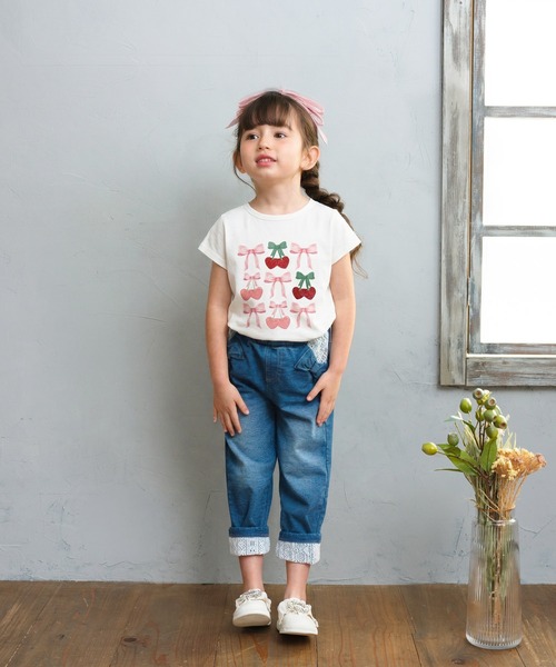 Rora（ローラ）の「チェリーポップ T（Tシャツ/カットソー・キッズ・チャコールグレー/レッド・110cm/120cm/130cm/140cm/150cm）」の18枚目の写真