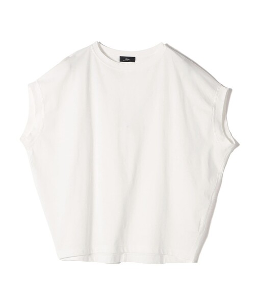 SHIPS(シップス)の「SHIPS Primary Navy Label:サイロ プレミアム フレンチ スリーブ TEE(Tシャツ/カットソー・レディース・キャメル/ダークグレー/ブラック/オフホワイト・ONE SIZE)」の1枚目の写真