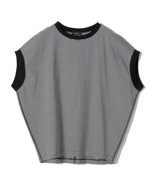 SHIPS for women / シップスウィメン SHIPS Primary Navy Label:サイロ プレミアム フレンチ スリーブ TEE SHIPS Primary Navy Label:サイロ プレミアム フレンチ スリーブ