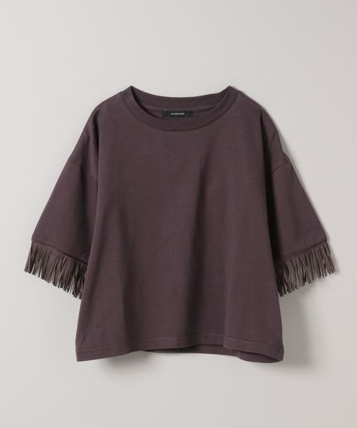 tn.ss_ページ セール】フリンジショートTEE SS/574903（Tシャツ/カットソー