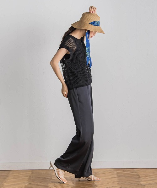 Droite lautreamont(ドロワットロートレアモン)の「メッシュニットベスト≪手洗い可能≫(ニット/セーター・レディース・オフホワイト/オレンジ/ブラック・M)」の20枚目の写真