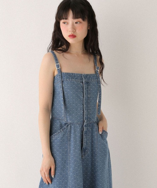 ち*様 サックス　ジャンスカ BABY大阪店限定「エリザベスジャンパースカート・ボンネット