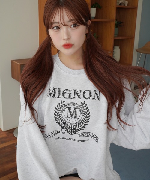 mignon(ミニョン)の「【Mignon/ミニョン】original print sweat / プリントスウェット(スウェット・レディース・ホワイト系・FREE)」の1枚目の写真