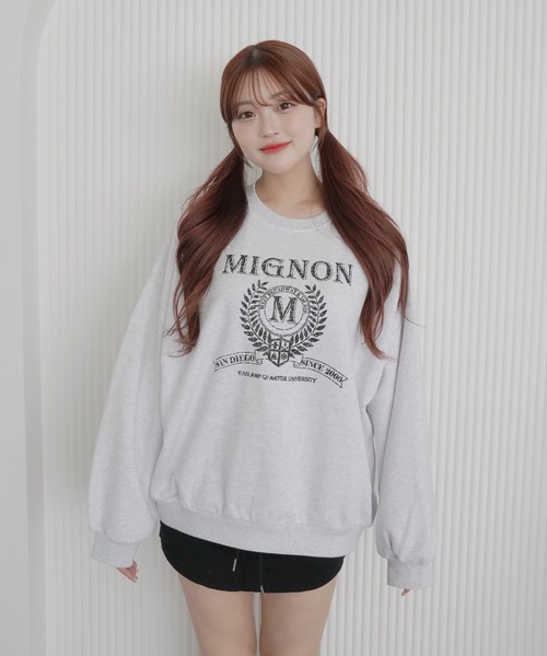 mignon(ミニョン)の「【Mignon/ミニョン】original print sweat / プリントスウェット(スウェット・レディース・ホワイト系・FREE)」の6枚目の写真
