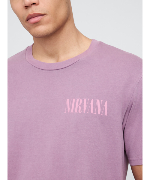○ニルヴァーナ リラックス グラフィックTシャツ/NIRVANA SMILE（T