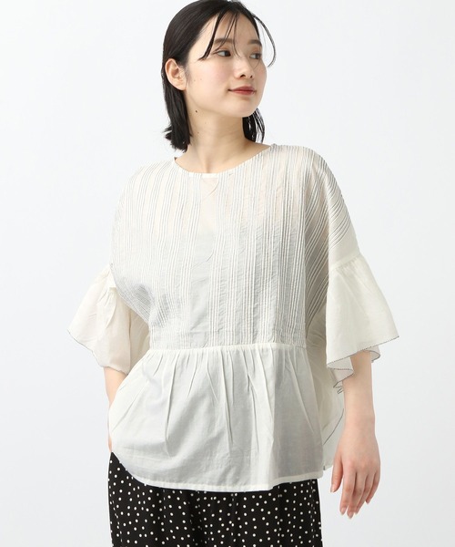 【新品】スタディオクリップ ピンタックギャザーワンピース studio CLIP｜《natural by clip》ピンタックギャザーワンピース