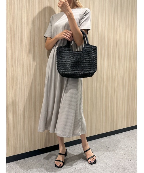 fifth（フィフス）の「【汗ジミ防止】リブワンピース（ワンピース・レディース・ブラック/グレイッシュベージュ・XS/M）」の16枚目の写真
