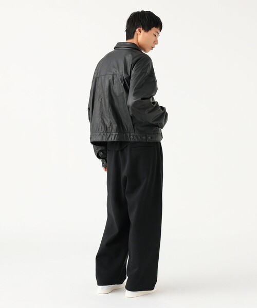 BEAMS BOY ブルゾン　ショート丈 ワイドショートフィット シープレザー ジャケット（ブルゾン