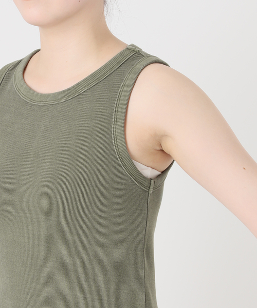 SLOBE IENA（スローブイエナ）の「《追加》コットンテレコアメスリ（タンクトップ・レディース・ブラウン/スカイブルー/ホワイト・FREE）」の22枚目の写真