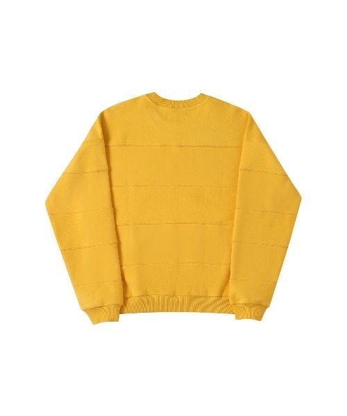 SUPPLIER（サプライヤー）の「スエット｜BORDER PANEL CREW｜SUPPLIER（スウェット・メンズ・イエロー・SMALL）」の2枚目の写真