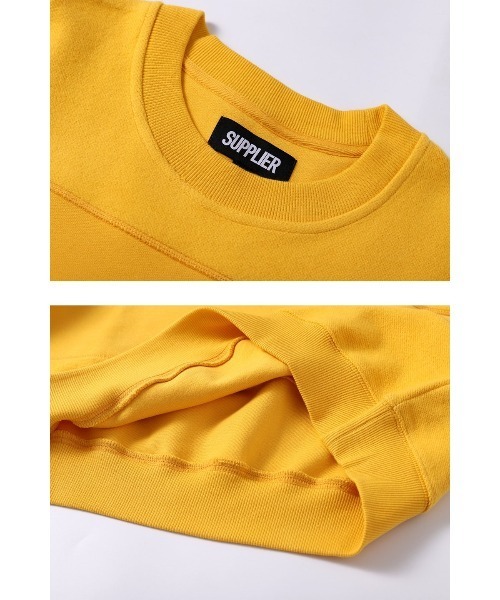 SUPPLIER（サプライヤー）の「スエット｜BORDER PANEL CREW｜SUPPLIER（スウェット・メンズ・イエロー・SMALL）」の4枚目の写真