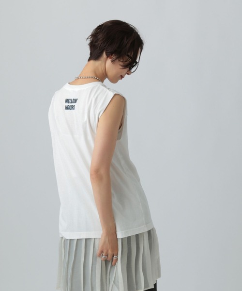 LEPSIM(レプシィム)の「USED加工ノースリーブ 574902(Tシャツ/カットソー・レディース・キャメル/オフホワイト/グレー・FREE)」の6枚目の写真