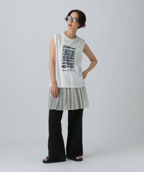 LEPSIM(レプシィム)の「USED加工ノースリーブ 574902(Tシャツ/カットソー・レディース・キャメル/オフホワイト/グレー・FREE)」の8枚目の写真