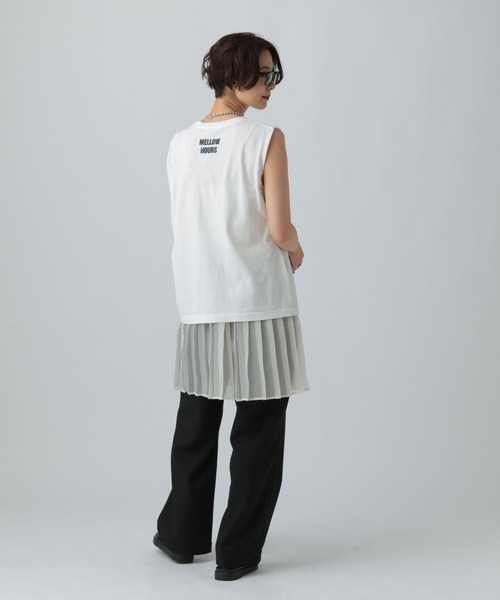 LEPSIM(レプシィム)の「USED加工ノースリーブ 574902(Tシャツ/カットソー・レディース・キャメル/オフホワイト/グレー・FREE)」の9枚目の写真