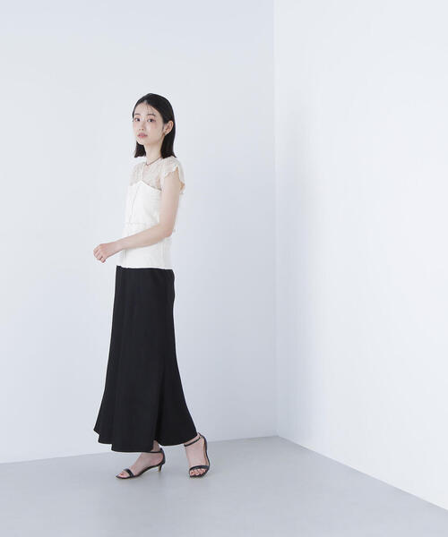 tシャツ 「BLANC」パッチワークリブカットソー レディース ◇【BLANC】パッチワークリブカットソー（Tシャツ/カットソー