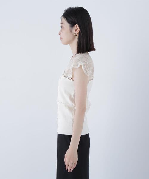 NATURAL BEAUTY BASIC(ナチュラルビューティーベーシック)の「◇【BLANC】パッチワークリブカットソー(Tシャツ/カットソー・レディース・オフホワイト/ラベンダー・FREE)」の10枚目の写真