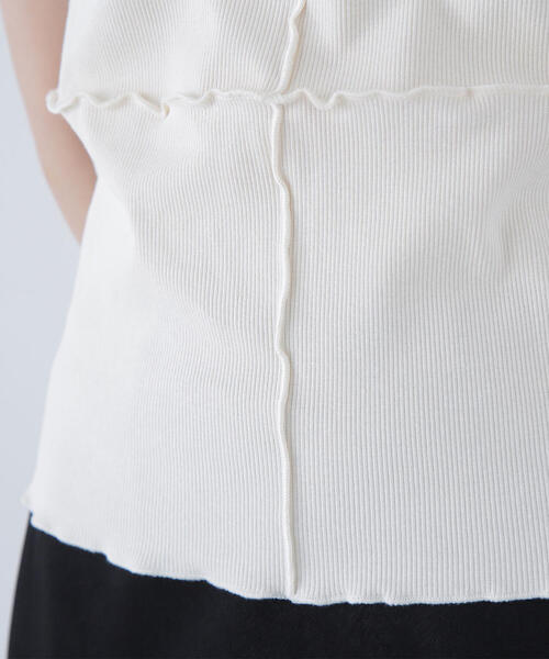 ◇【BLANC】パッチワークリブカットソー（Tシャツ/カットソー
