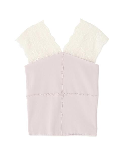 NATURAL BEAUTY BASIC(ナチュラルビューティーベーシック)の「◇【BLANC】パッチワークリブカットソー(Tシャツ/カットソー・レディース・オフホワイト/ラベンダー・FREE)」の17枚目の写真