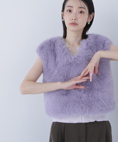 NATURAL BEAUTY BASIC(ナチュラルビューティーベーシック)の「◇【BLANC】パッチワークリブカットソー(Tシャツ/カットソー・レディース・オフホワイト/ラベンダー・FREE)」の19枚目の写真