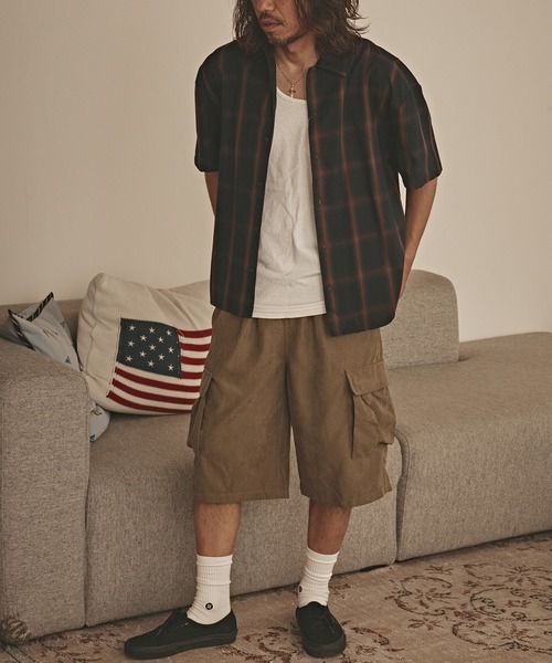 ALL RUNS(オールランズ)の「USED ライクチェックS/Sシャツ(シャツ/ブラウス・メンズ・オレンジ/ネイビー/ブラック/ホワイト・L/M)」の18枚目の写真