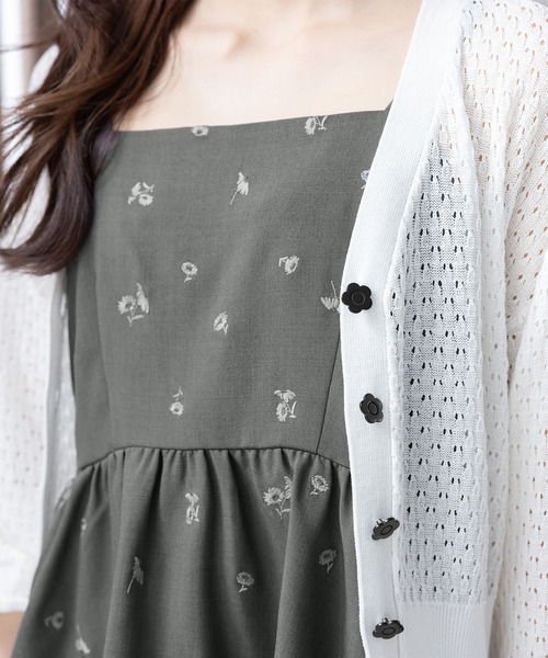 総柄リアルデイジー刺繍 ビスチェ（Tシャツ/カットソー）｜MARY