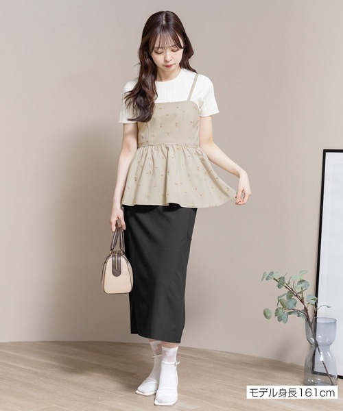 tシャツ マリークワント mary quant 総柄リアルデイジー刺繍 ビスチェ レディース 総柄リアルデイジー刺繍 ビスチェ（Tシャツ/カットソー）｜MARY
