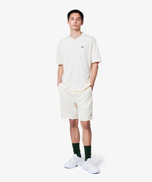 LACOSTE（ラコステ）の「L.12.12アレンジ 鹿の子地ショーツ（その他パンツ・メンズ・レッド系その他/オフホワイト/チャコールグレー/ブラック・5/3/4）」の21枚目の写真