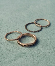 SETUP7（セットアップセブン）の「【GOLDY】4PCS ヴィンテージ レタリング セット リング 5250803（リング）」