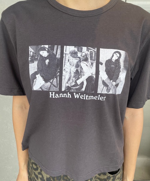 ROGER AND RAW（ロジャーアンドロウ）の「ショート丈フォトプリントTシャツ（Tシャツ/カットソー・レディース・ホワイト/チャコールグレー/ブラック・FREE）」の20枚目の写真