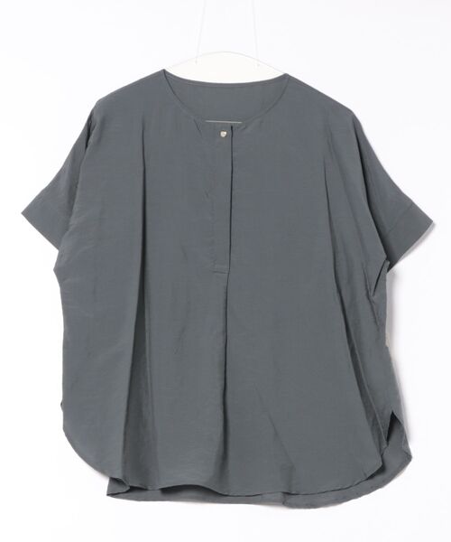 Jines(ジネス)の「テンセルナイロンきれいめブラウス(シャツ/ブラウス・レディース・チャコールグレー/ベージュ/ネイビー/ブルー/モカ・38)」の16枚目の写真