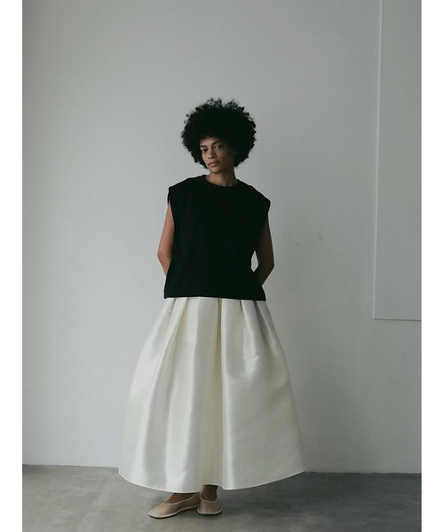 HER.（ハー）の「コットンノースリーブプルオーバー（Tシャツ/カットソー・レディース・ブラック/オフホワイト・フリー）」の10枚目の写真