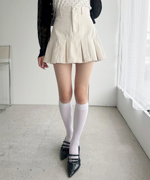 one after another NICE CLAUP（ワンアフターアナザーナイスクラップ）の「【S/Mサイズあり】ボックスプリーツミニスカート（スカート・レディース・ブラウン系その他/ブラック/アイボリー/ブラック系その他・MEDIUM/SMALL）」の10枚目の写真