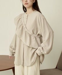 【m.a.m.a】新品未使用 CABaN ノーカラーブラウス 白 ホワイト（白）系 S ブラウス・シャツ(レディース) - 海外通販の