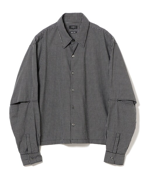 BEAMS(ビームス)の「ワイドショートフィット スリット シャツ(シャツ/ブラウス・メンズ・ブラック/ブラウン系その他・S/M/L/XL)」の7枚目の写真