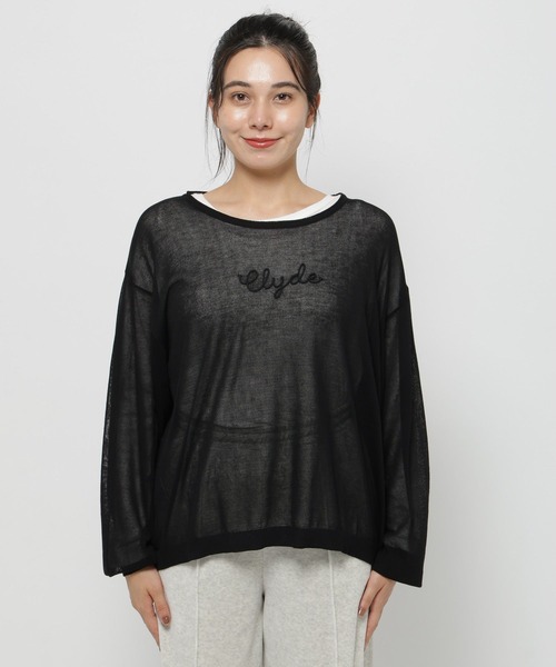 niko and...(ニコアンド)の「シアーアソートロゴプルオーバー(Tシャツ/カットソー・レディース・ライトグレー/ブラック/オレンジ・FREE)」の9枚目の写真