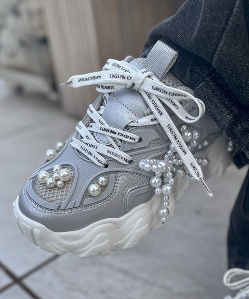 MAISON MAVERICK PRESENTS】Bumpy Sole Dad Sneaker-Pearl | 『Scrap